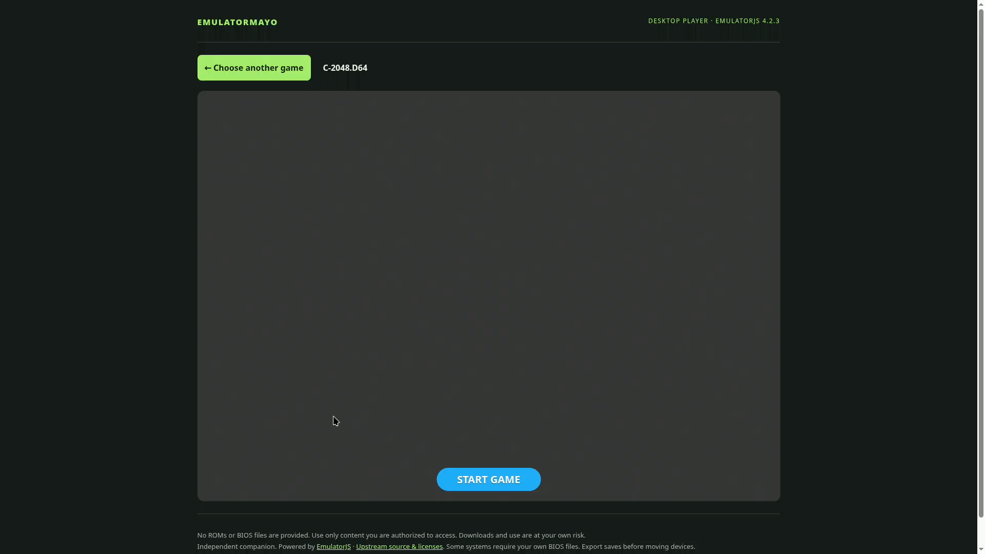 Emulatormayo Start Game control on a real Steam Deck